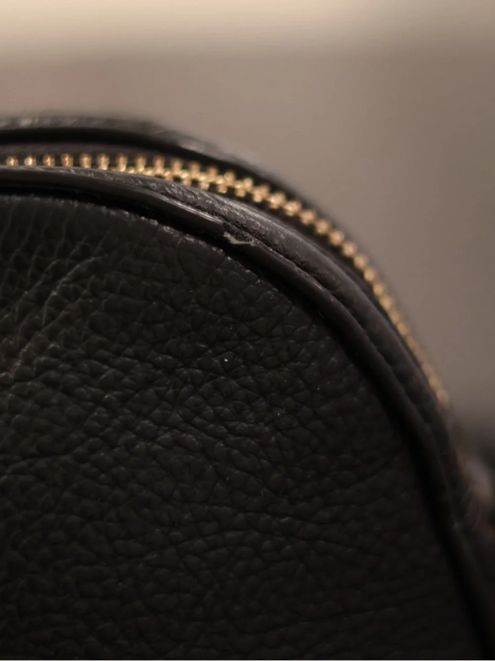 Coach Black Pebbled Leather Dome Crossbody Bag Gold Hardware Adjustable Strap